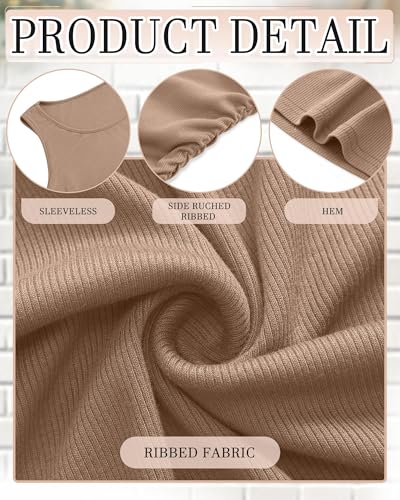Riyiper 3 Pack Women's Maternity Tank Tops - color: Black, Light Brown, Navy Blue, size: Small