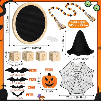 22 Pcs Halloween Pregnancy Announcement Set Fall Baby Reveal Ideas