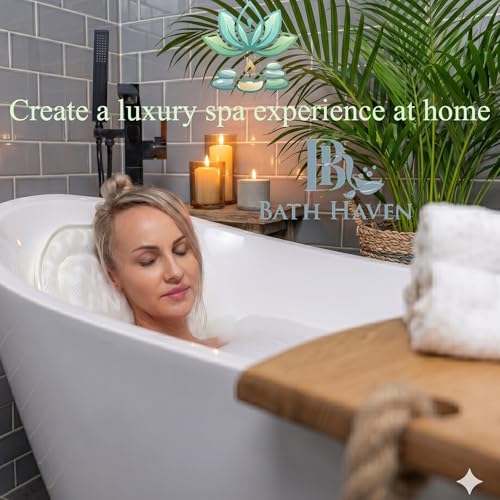 Bathtub Pillow with Neck & Back Support, Soft 3D Mesh Bath Cushion - color: Bright White