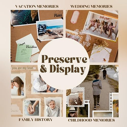 8x8 Scrapbook Photo Album, 80 Pages, 200 GSM Kraft, DIY Memory Book - size: 8" X 8"
