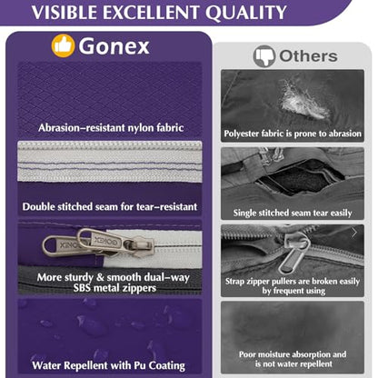Gonex Compression Packing Cubes, 4-Piece Expandable Travel Organizers - color: 4-Purple, size: 4 Set