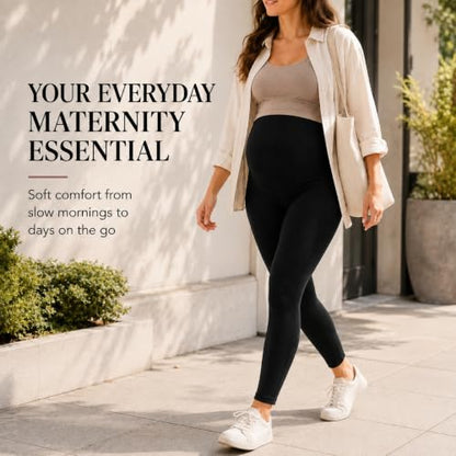 Sunzel Maternity Leggings, Over Belly Pregnancy Yoga Pants, Buttery Soft - color: 28" Black, size: Small