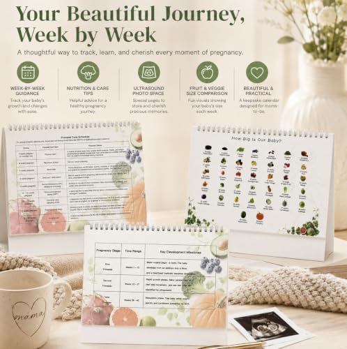 Pregnancy Calendar for First Time Moms 48-Page Keepsake Set