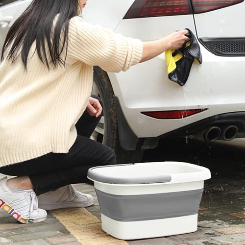 Beinilai Collapsible Foot Bath Basin for Soaking Feet, Foot Soak Tub-Gery - color: Gray, size: 1 Pack