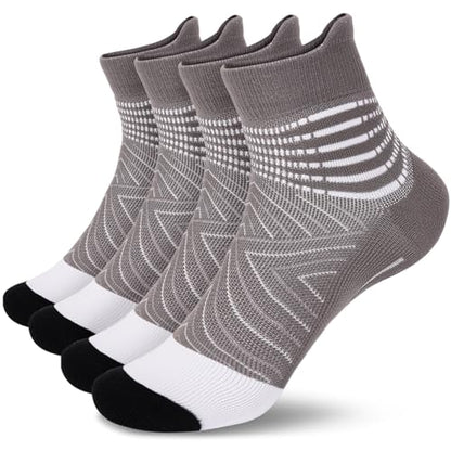 IRAMY Compression Ankle Support Socks Women - Wicking, Cushioned Athletic, Plantar Fasciitis Relief 2/3/6 Pairs - color: Grey(2 Packs), size: Small