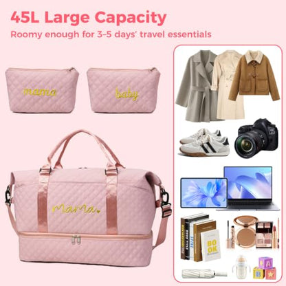 Large Maternity Hospital Bag, Pink - color: Pink