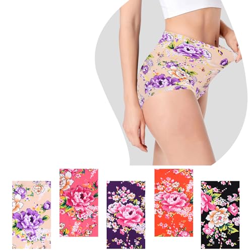 Womens Cotton Underwear Briefs Multipack - color: Brief 02 - 5 Pack - Assorted Colors, size: Large