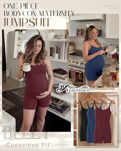 3 Pack Women's Maternity Jumpsuit Shorts - color: Burgundy, Navy, Black, size: Small