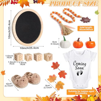 Canlierr 17 Pcs Fall Pregnancy Announcement Set Baby Announcement Idea