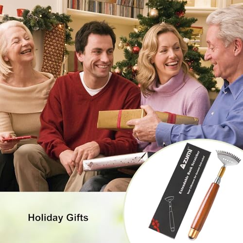 Telescopic Back Scratcher for Women Men, Wooden Handle Extendable - size: 1 Count (Pack of 1)