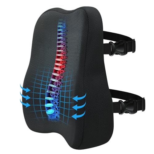 Vekkia Lumbar Support Pillow for Office Chair - Back Support for Car