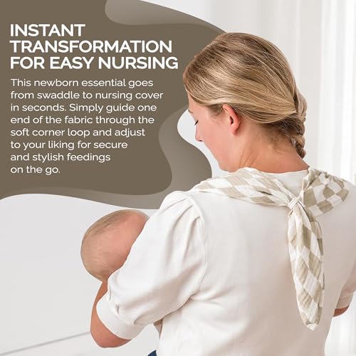 Itzy Ritzy Breastfeeding Boss Multi-Use Baby Wrap & Cover (Checkerboard) - color: Checkerboard, size: 47" x 47"