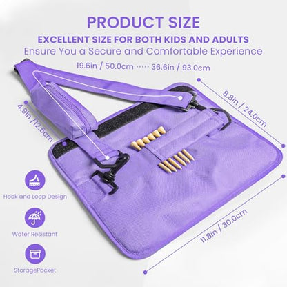 FINGER TEN Mini Golf Bag for 3-7 Clubs - color: Purple with Ball Pouch, size: 1Pc