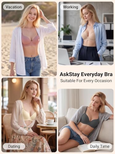 Satin Push Up Bra for Small Breasts & Matching Thong Set - color: Cool Gray, size: 32B