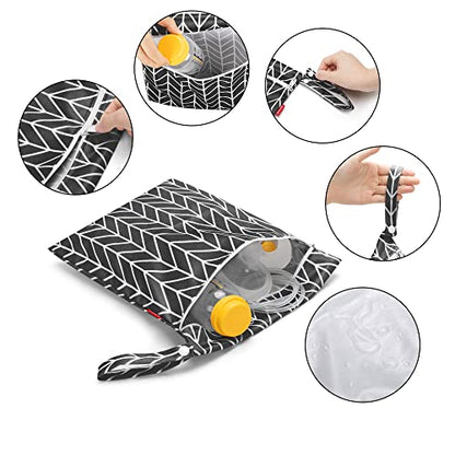 Damero Wearable Breast Pump Bag and Pump Parts Bag with Mat Bundle