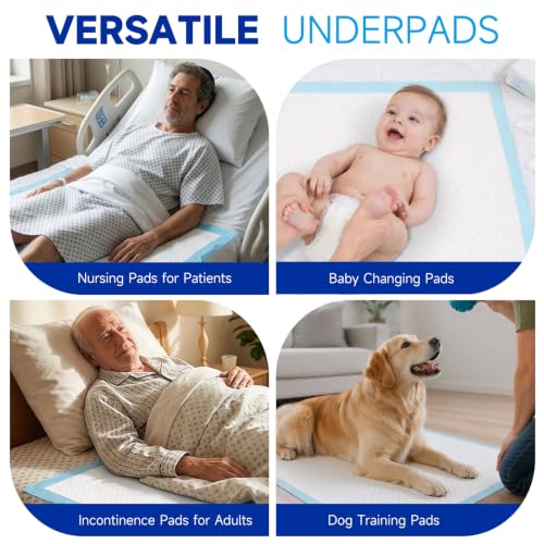 VISRIE 70 Pack 30” x 36”Super Absorbent Disposable Bed Pads for Adult