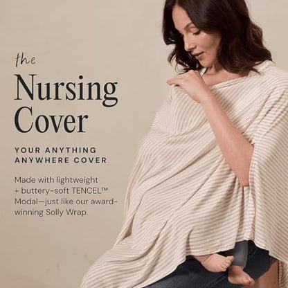 Solly Baby Nursing Cover, Breathable Breastfeeding Cover-Up, Basil - color: Basil