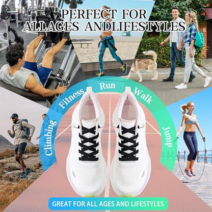 Elastic No Tie Shoe Laces for Kids and Adults Sneakers, Stretch Flat Tieless Shoelaces - color: Blue