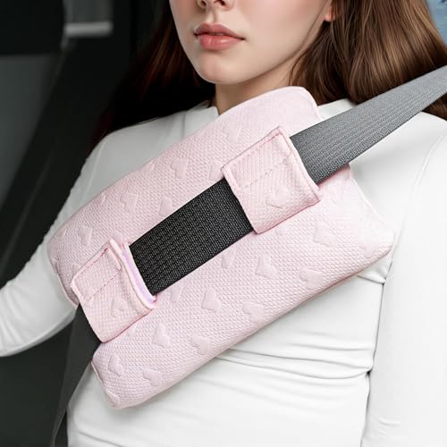 Seat Belt Pillow Post Surgery, Gifts for Women With Insert Ice Pockets - color: Pink, size: Small