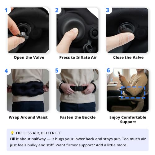 Wearable Inflatable Lumbar Support for Airplane Travel
