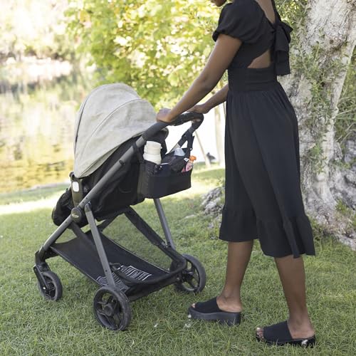 Tiny Twinkle Universal Stroller Organizer with Adjustable Strap - Waterproof Stroller Caddy Fits Baby Jogger, Nuna, Graco, Donna and Bugaboo Strollers（Black） - color: Black, size: CLassic