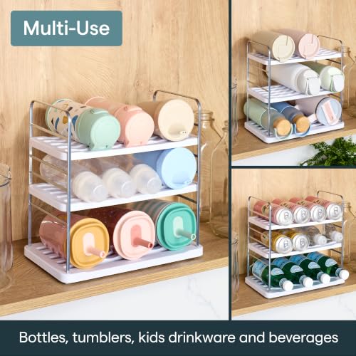 YouCopia UpSpace 9 Water Bottle Organizer, Adjustable Tumbler Cabinet Rack - size: 9 Bottle Premium