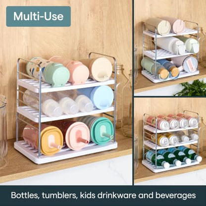YouCopia UpSpace 9 Water Bottle Organizer, Adjustable Tumbler Cabinet Rack - size: 9 Bottle Premium