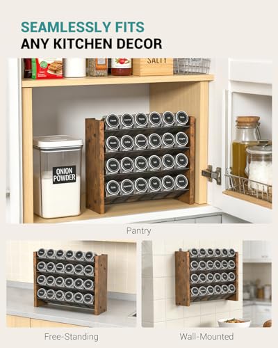 Spice Rack Organizer for Cabinet, Seasoning Organizer, No Jars Included - size: Holds 24 Jars, 12.2"W × 10.3"H