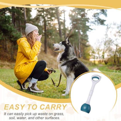 Poop Scooper, 19.3" Long Handle Dog Poop Scooper, Green - color: Green, size: 19.3