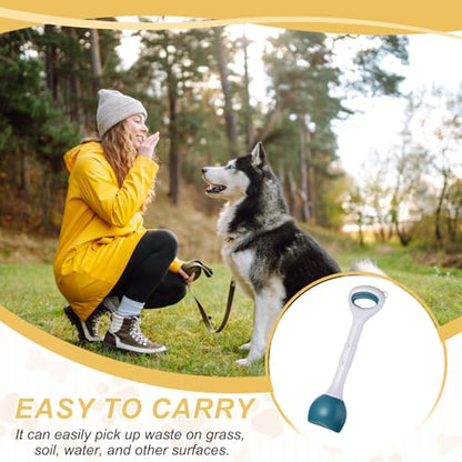 Poop Scooper, 19.3" Long Handle Dog Poop Scooper, Green - color: Green, size: 19.3