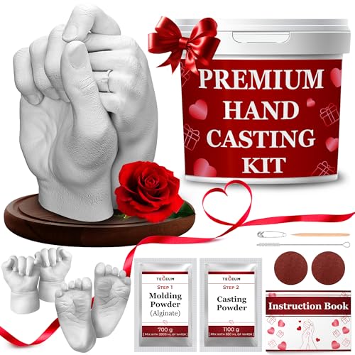 TECEUM Hand Casting Kit – Unique Gift for Couples, Family, Babies & Adults