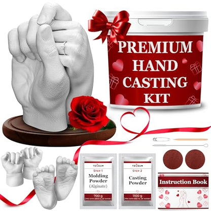 TECEUM Hand Casting Kit – Unique Gift for Couples, Family, Babies & Adults