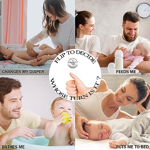 Funny Double Sided New Parents Decision Coin Pregnancy Gifts - color: Style A-Silver