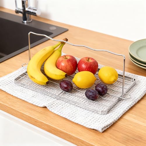 Folding Water Bottle Drying Rack,Folds Flat for Easy Storage,Space-Saving Draining Board Organizer,Made from 304 Stainless Steel