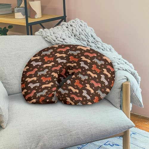 Brown Fox Pattern Nursing Pillow Cover, Woodland Style Pillow Slipcover, Wear Resistant Replacement Case for Baby Feeding Pillow, ONE - color: Brown Fox Pattern, size: 1 pack