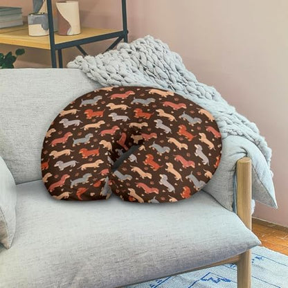 Brown Fox Pattern Nursing Pillow Cover, Woodland Style Pillow Slipcover, Wear Resistant Replacement Case for Baby Feeding Pillow, ONE - color: Brown Fox Pattern, size: 1 pack