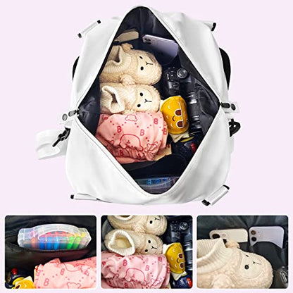 Chenille Letter Duffle Bag, Mama Bag With Patches