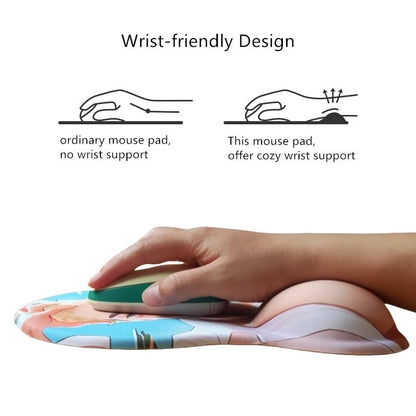Funny 3D Non-slip Mouse Pad with Wrist Rest Anime for Adults, ML012, Medium - color: ML012