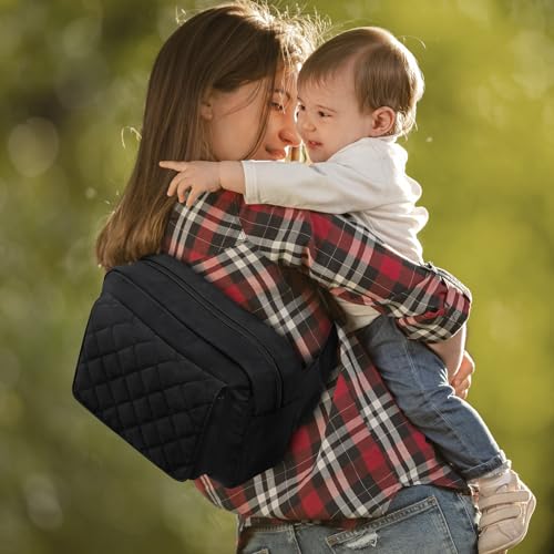 G4Free Small Diaper Bag, Mini Sling Diaper Bag with Portable Changing Pad - color: Black