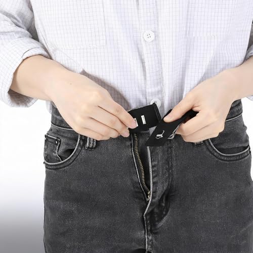 2 Set Black Hook Waist Band Extenders, Pant Extenders for Jeans