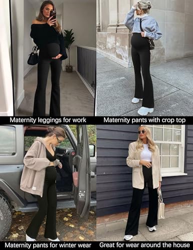 Peauty Buttery Soft Maternity Flare Leggings - size: Medium