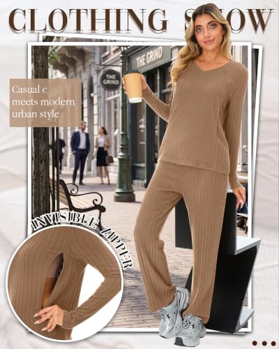 Huukeay 2 Piece Postpartum Nursing Sets - color: Light Brown, size: X-Large