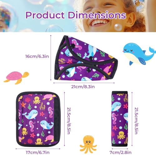 COOLBEBE Kids Seat Straps Cover Pad, Purple - color: Purple Ocean