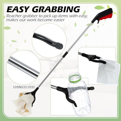 Norme 12 Pcs Grabber Reacher Tools, 32.7 in Foldable Trash Pickers