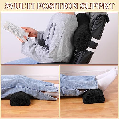 Recliner Leg Rest Cushion Sofa Footrest Pillow with Cover, Black, 1 Pcs - color: Black