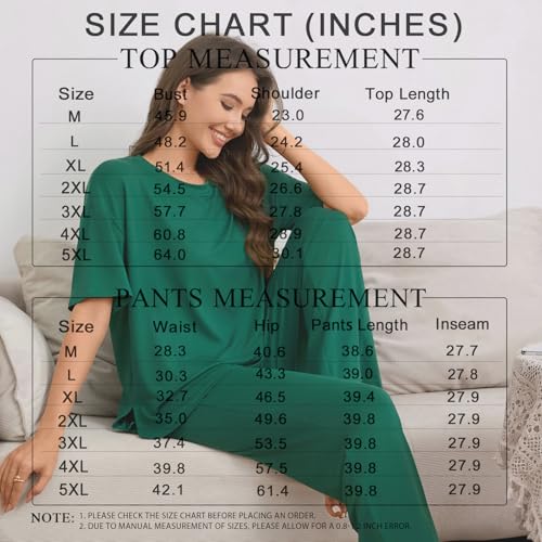 Netsmile Lounge Sets for Women Fall Pajamas 2 Piece Pjs Postpartum Outfits - color: Brown, size: 3X-Large
