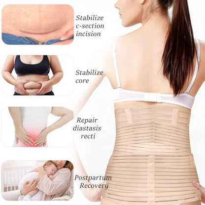 Postpartum Belly Band for Women,Belly Binder for Postpartum Support,Adjustable After Birth Belly Wrap,Belly Binder. - size: Medium