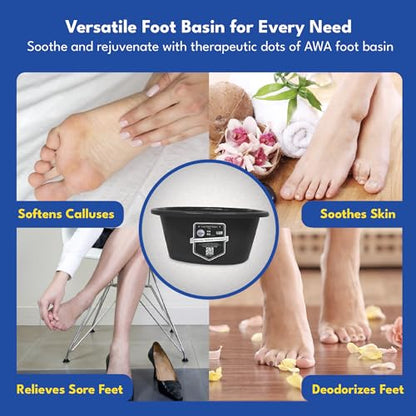 Extra Large Foot Soaking Tub, Sturdy Foot Bath Basin, Pedicure Bowl - Black - color: Black Foot Basin