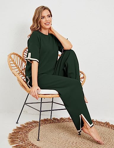 Tanming Women's Sweater Sets 2 Piece Lounge Set Tracksuits - color: Army Green, size: Small