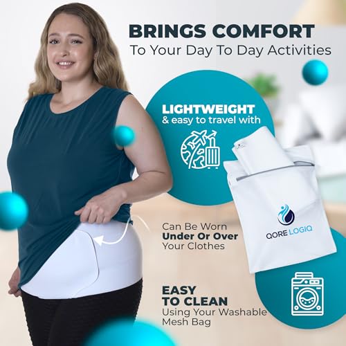 QORE LOGIQ Plus Size Abdominal Binder Post Surgery (White, XXXX-Large, 12") - color: White, size: XXXX-Large